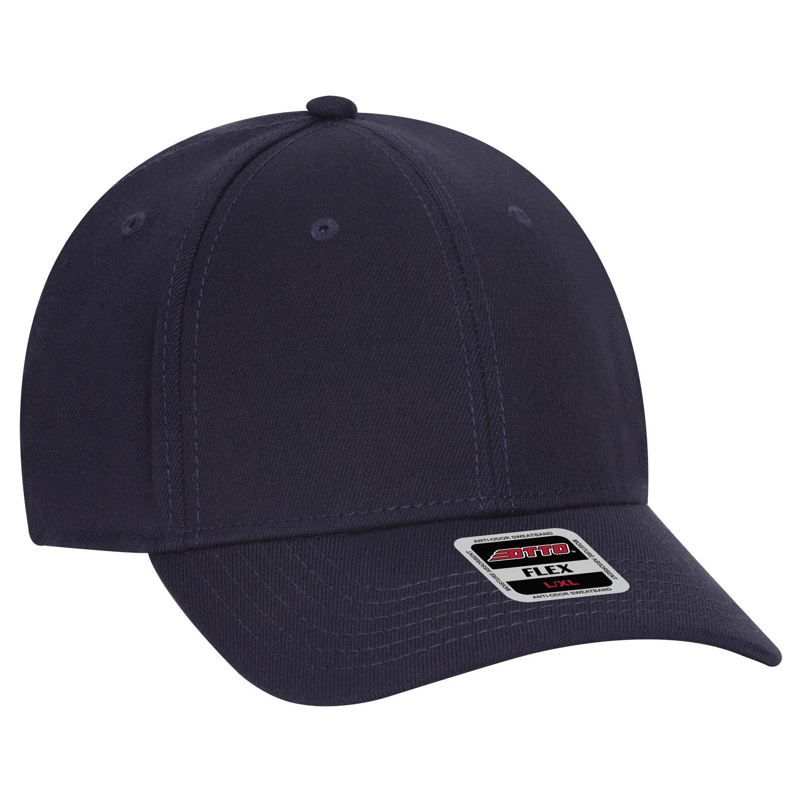 Custom Embroidered or DTF Printed - OTTO CAP® OTTO FLEX® Fitted 6 Panel Low Profile Baseball Cap