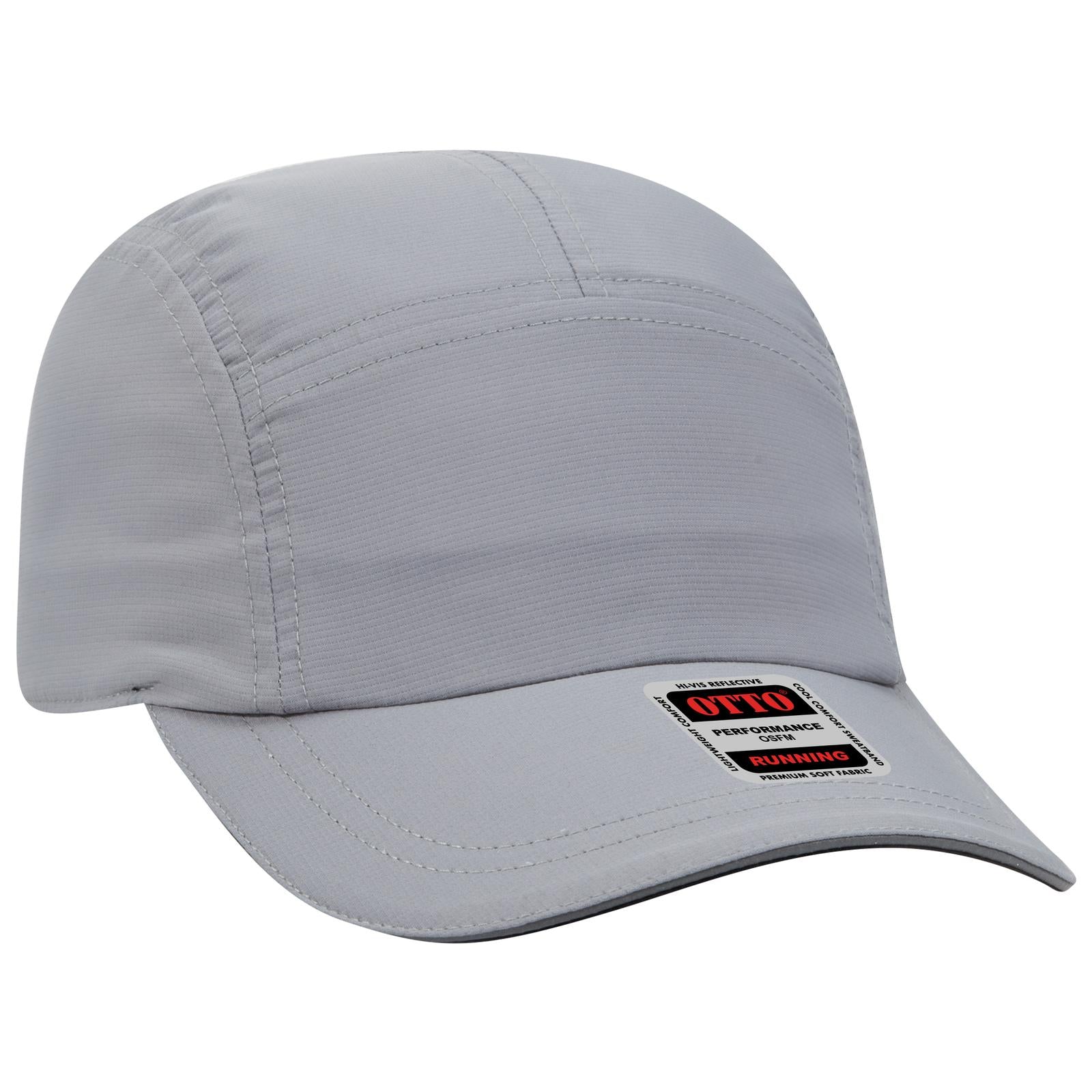 Custom Embroidered or DTF Printed - OTTO CAP® Reflective 5 Panel Running Cap