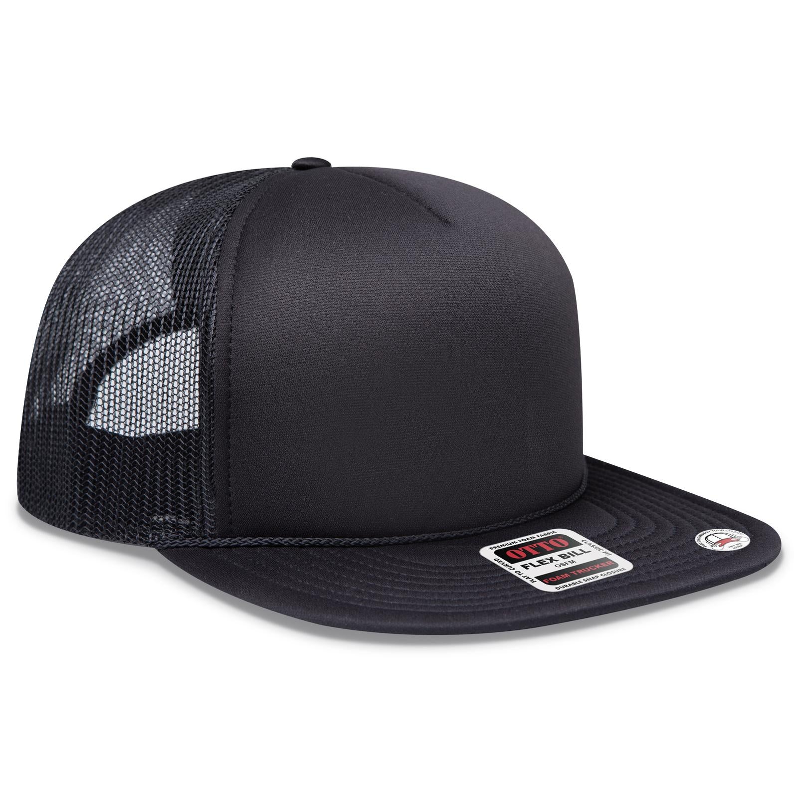 Custom Embroidered or DTF Printed - OTTO CAP® OTTO SNAP 5 Panel Pro Style Mesh Back Trucker Snapback Hat