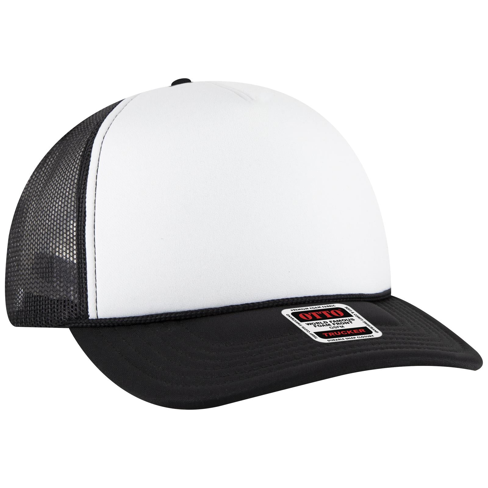 Custom Embroidered or DTF Printed - OTTO CAP® 5 Panel High Crown Mesh Back Trucker Hat