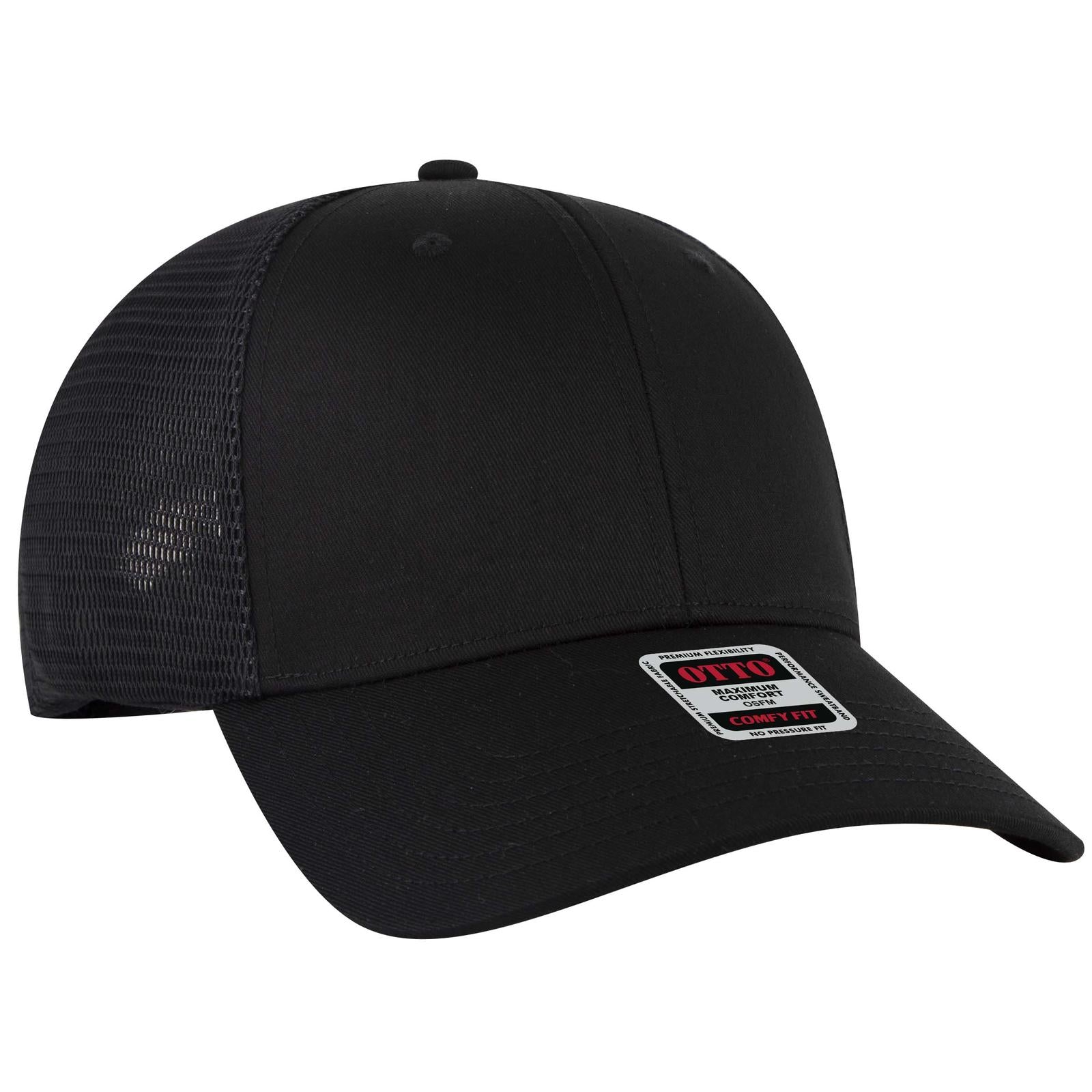 Custom Embroidered or DTF Printed - OTTO CAP® OTTO COMFY FIT® 6 Panel Low Profile Mesh Back Trucker Hat