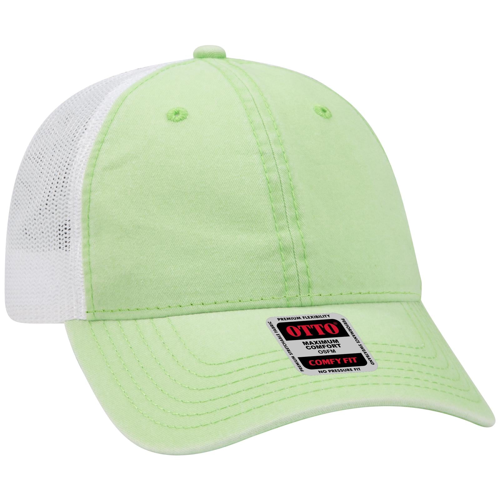 Custom Embroidered or DTF Printed - OTTO CAP® OTTO COMFY FIT® 6 Panel Low Profile Mesh Back Trucker Hat