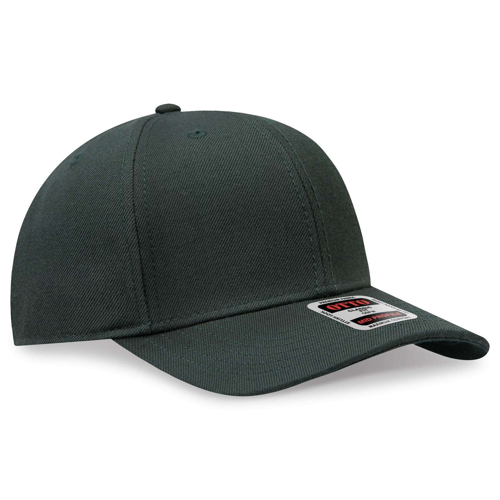 Custom Embroidered or DTF Printed - OTTO CAP® 6 Panel Mid Profile Baseball Cap