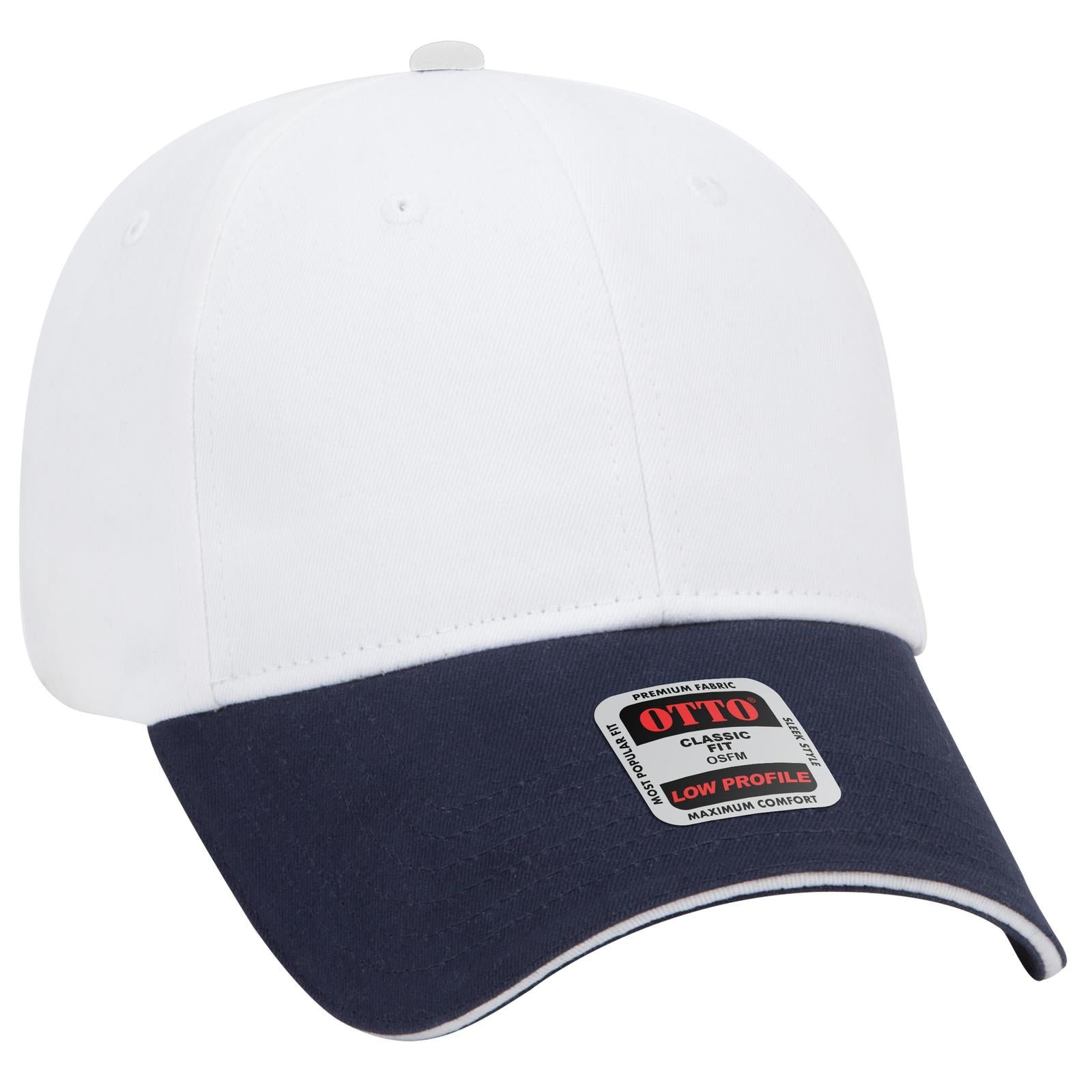 Custom Embroidered or DTF Printed - OTTO CAP® 6 Panel Low Profile Baseball Cap