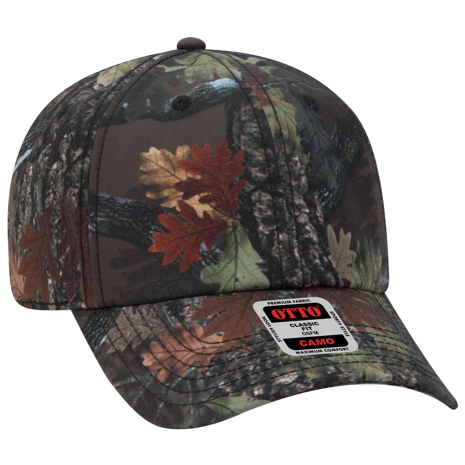 Custom Embroidered or DTF Printed - OTTO CAP® Camouflage 6 Panel Low Profile Baseball Cap