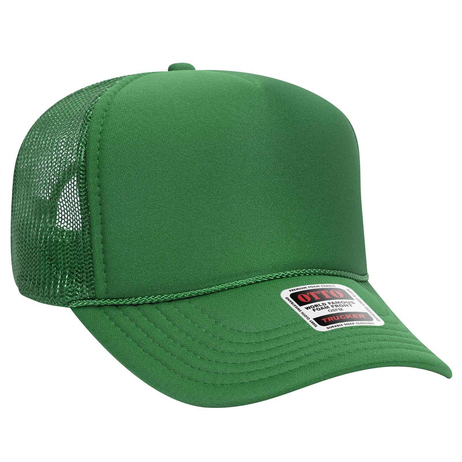 Custom Embroidered - OTTO CAP 5 Panel Mid Profile Mesh Back Trucker Hat