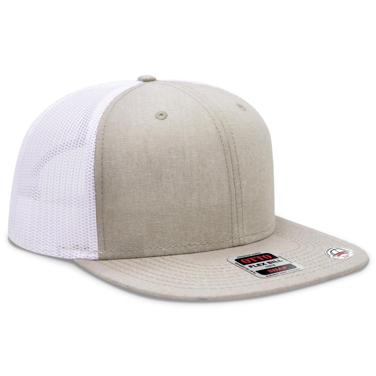 Custom Embroidered or DTF Printed - OTTO CAP® OTTO SNAP 6 Panel Pro Style Mesh Back Trucker Snapback Hat