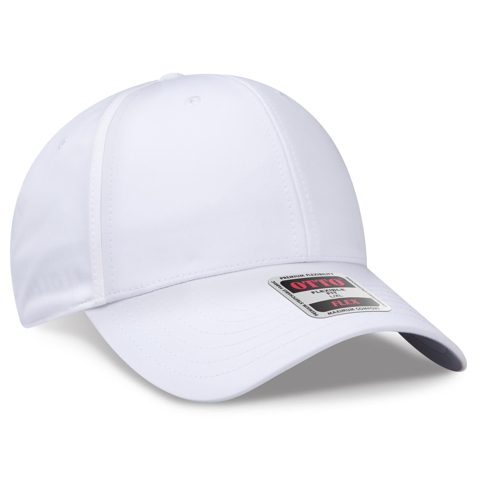 Custom Embroidered or DTF Printed - OTTO CAP® OTTO FLEX® Fitted 6 Panel Low Profile Baseball Cap