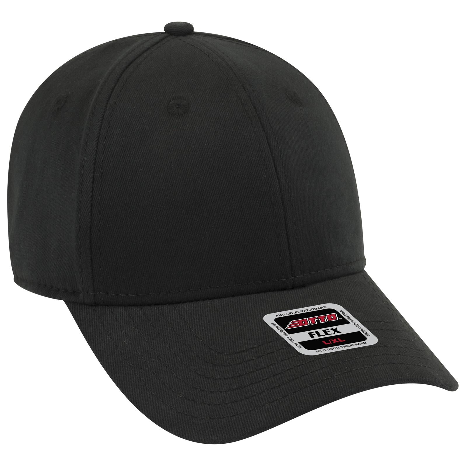 Custom Embroidered or DTF Printed - OTTO CAP® OTTO FLEX® Fitted 6 Panel Low Profile Baseball Cap