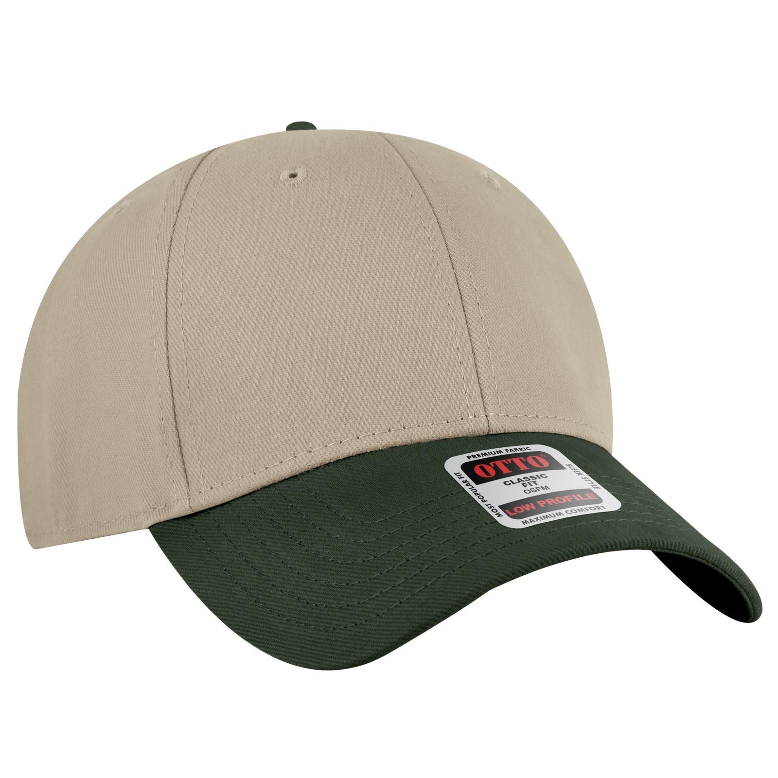 Custom Embroidered or DTF Printed - OTTO CAP® 6 Panel Low Profile Baseball Cap