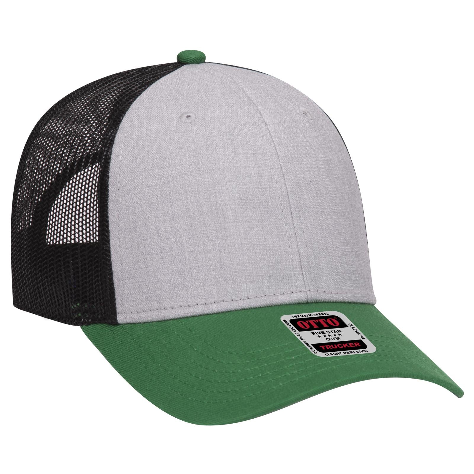 Custom Embroidered - OTTO CAP 6 Panel Low Profile Mesh Back Trucker Hat