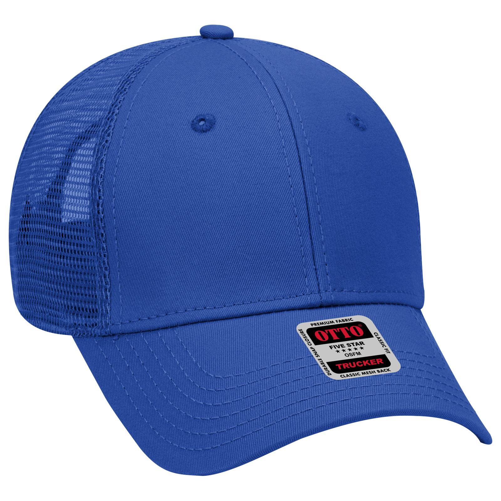Custom Embroidered or DTF Printed - OTTO CAP® 6 Panel Low Profile Mesh Back Trucker Hat
