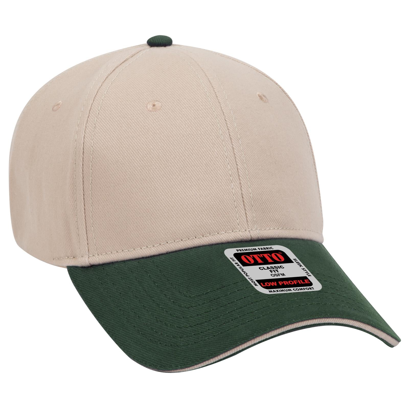 Custom Embroidered or DTF Printed - OTTO CAP® 6 Panel Low Profile Baseball Cap