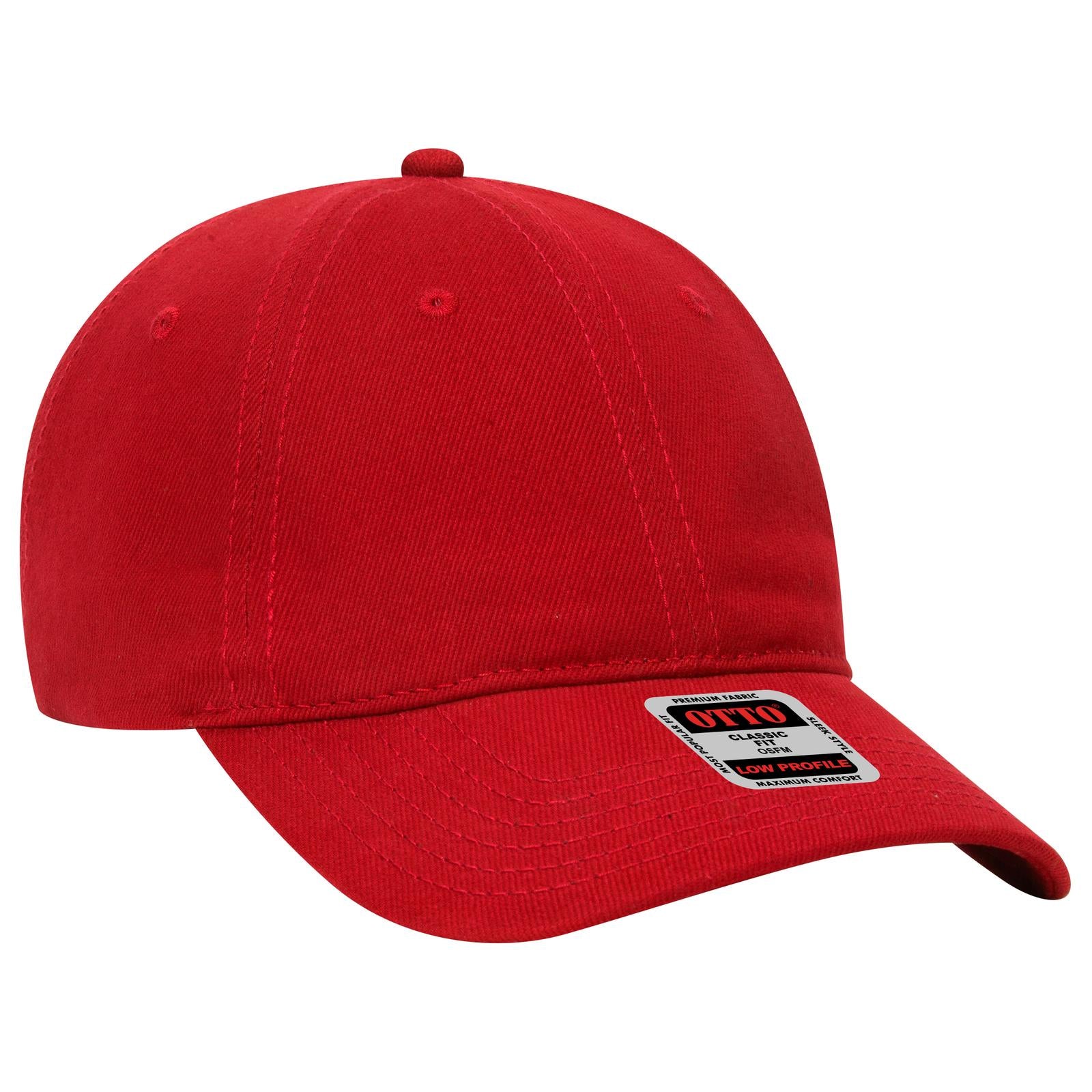Custom Embroidered or DTF Printed - OTTO CAP® 6 Panel Low Profile Baseball Cap