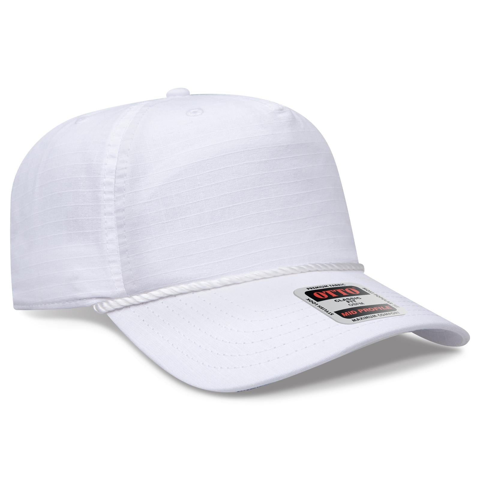 Custom Embroidered or DTF Printed - OTTO CAP® 5 Panel Mid Profile Baseball Hat