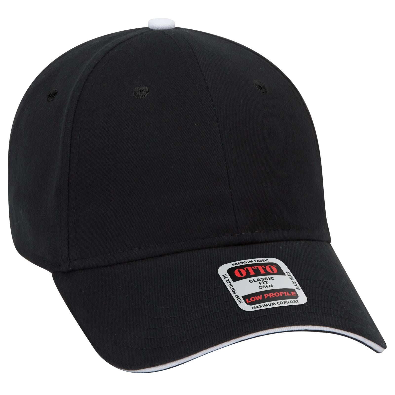 Custom Embroidered or DTF Printed - OTTO CAP® 6 Panel Low Profile Baseball Cap