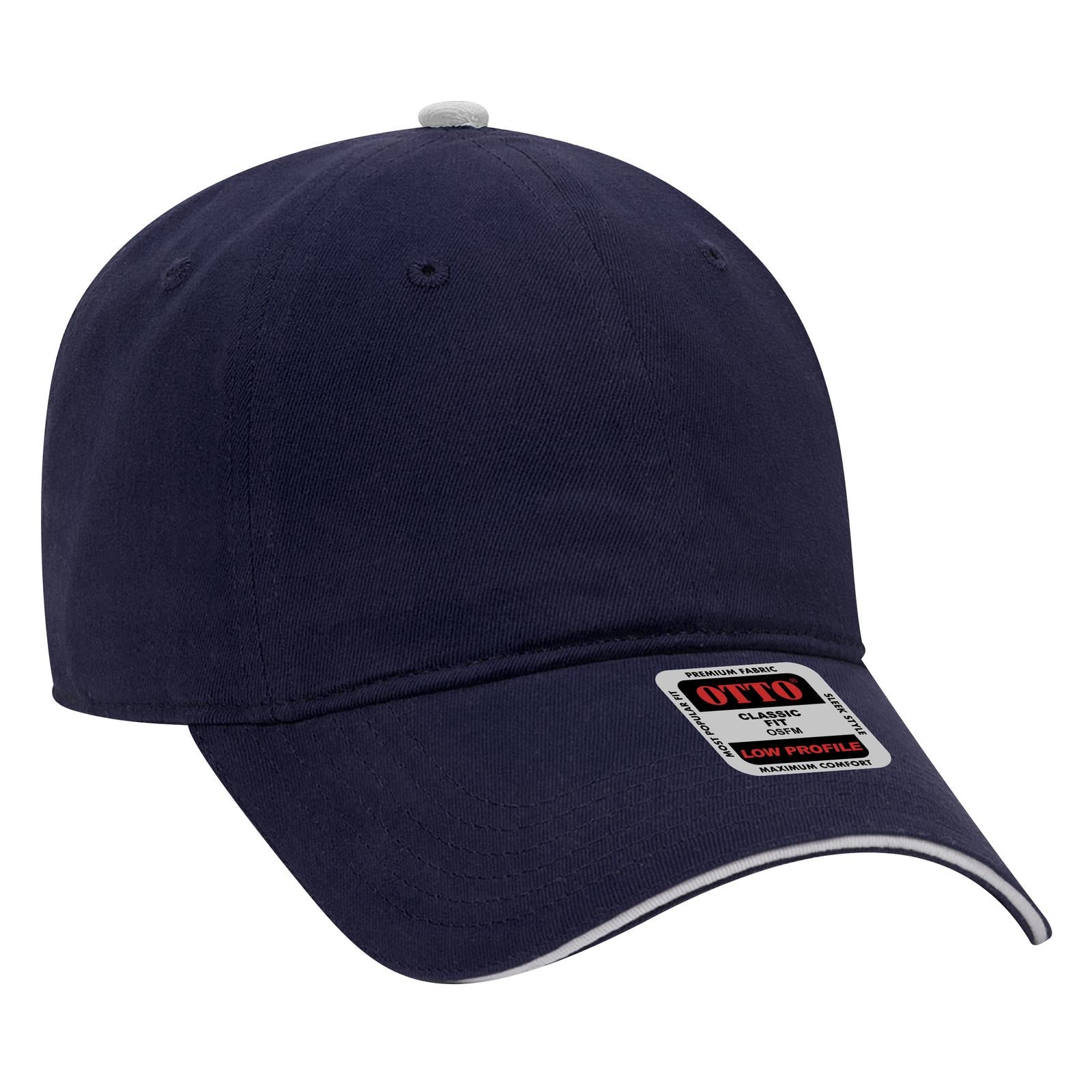 Custom Embroidered or DTF Printed - OTTO CAP® 6 Panel Low Profile Baseball Cap