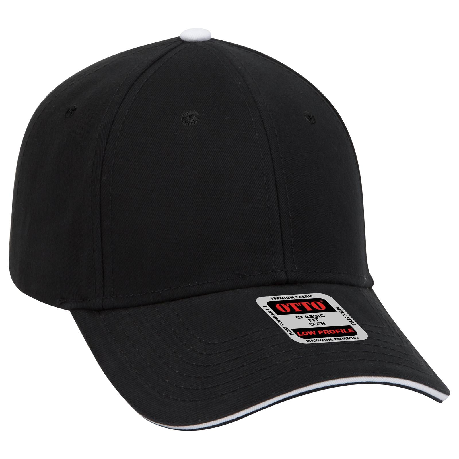 Custom Embroidered or DTF Printed - OTTO CAP® 6 Panel Low Profile Baseball Cap