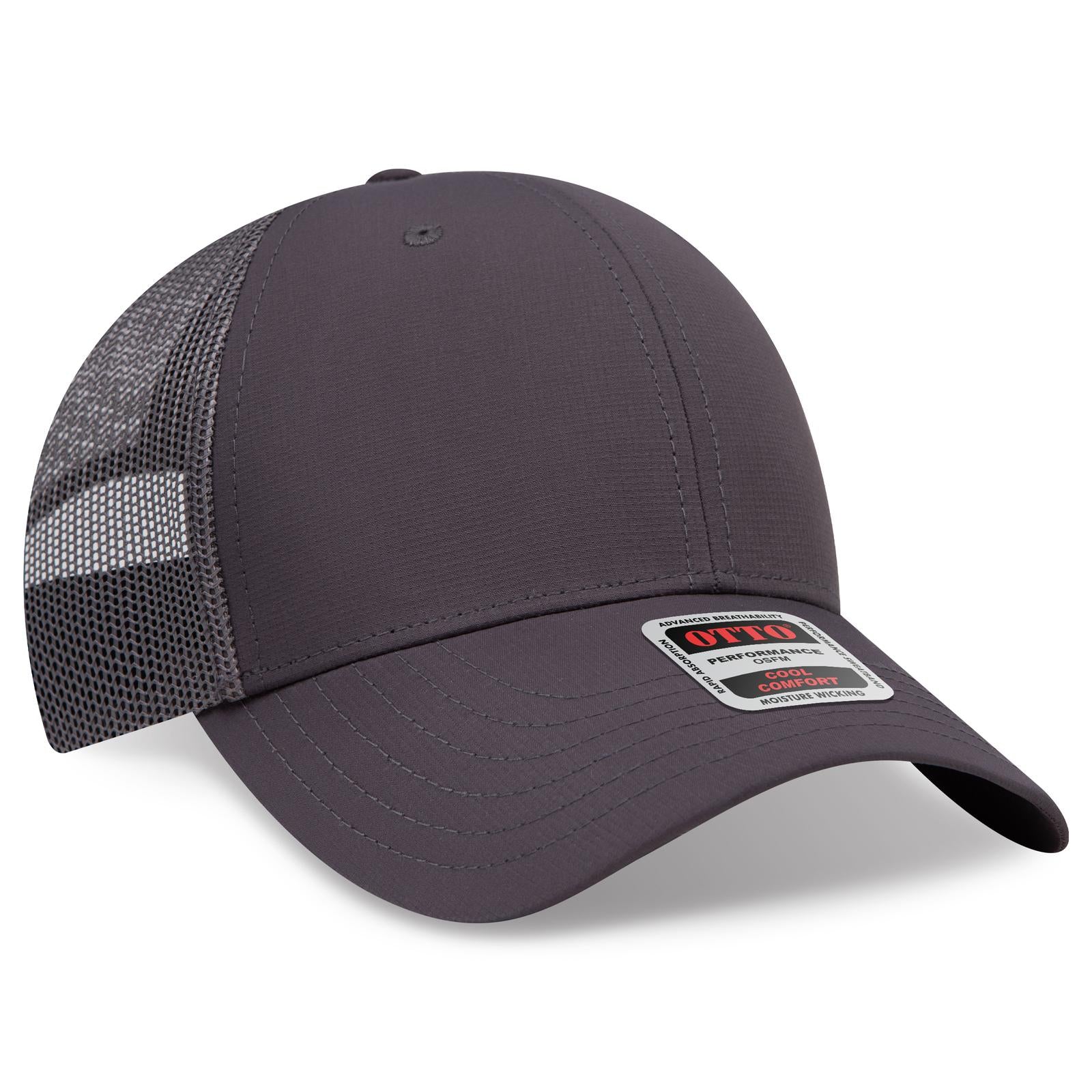 Custom Embroidered or DTF Printed - OTTO CAP® 6 Panel Low Profile Mesh Back Trucker Hat