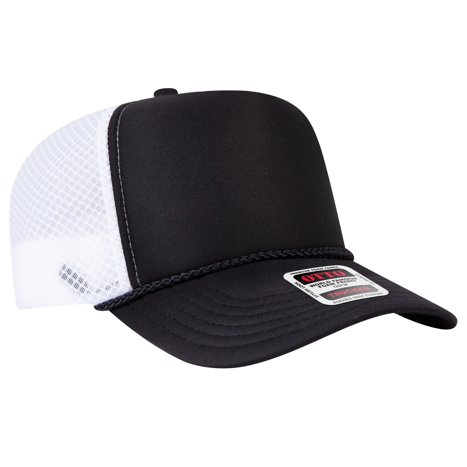 Custom Embroidered or DTF Printed - OTTO CAP® 5 Panel High Crown Air Mesh Back Trucker Hat
