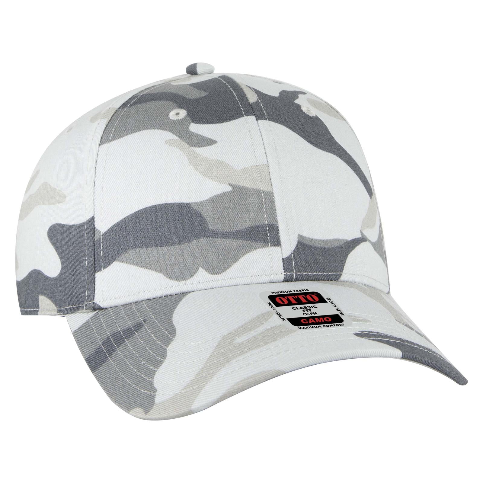 Custom Embroidered or DTF Printed - OTTO CAP® Camouflage 6 Panel Low Profile Baseball Cap