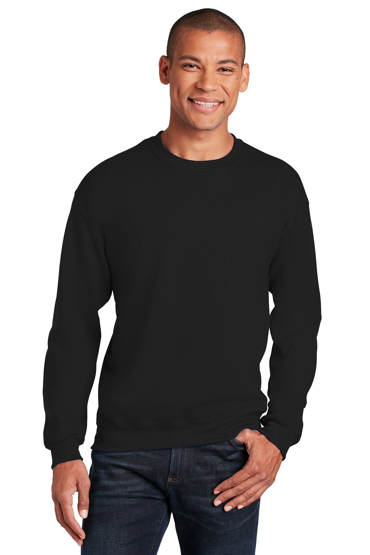 Custom Embroidery on Gildan® - Heavy Blend™ Crewneck Sweatshirt - Includes one 4in x 4in Embroidery