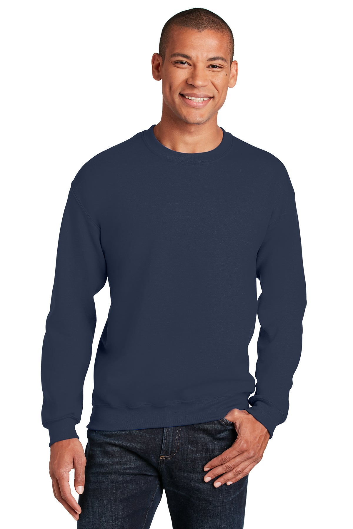 Custom Embroidery on Gildan® - Heavy Blend™ Crewneck Sweatshirt - Includes one 4in x 4in Embroidery