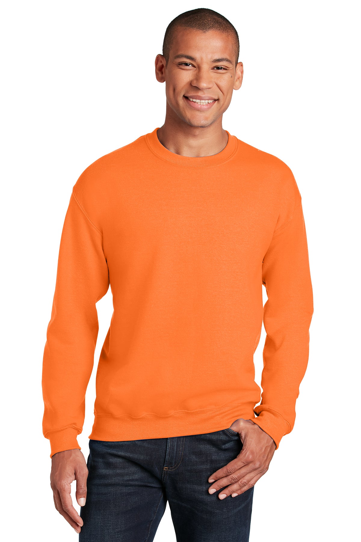Custom Embroidery on Gildan® - Heavy Blend™ Crewneck Sweatshirt - Includes one 4in x 4in Embroidery