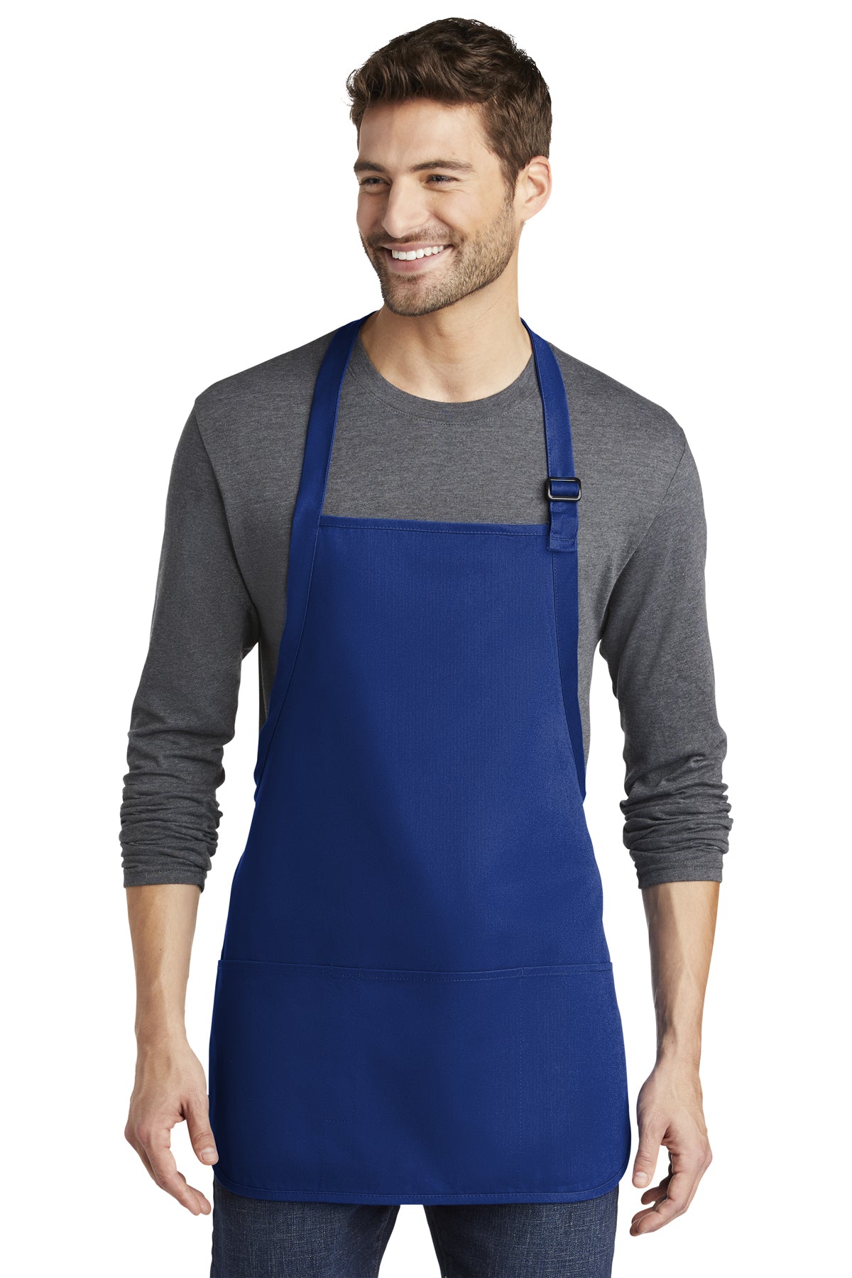 Custom Embroidered Mid-Length Apron with Pockets - Personalized Apron - Gift