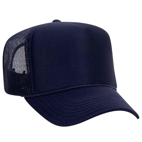Custom Embroidered Trucker Hat with Mesh Back - Includes one 4in W x 2.25in H Embroidery