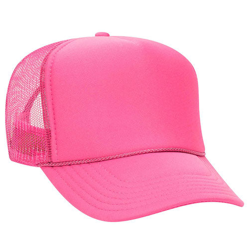Custom Embroidered Trucker Hat with Mesh Back - Includes one 4in W x 2.25in H Embroidery