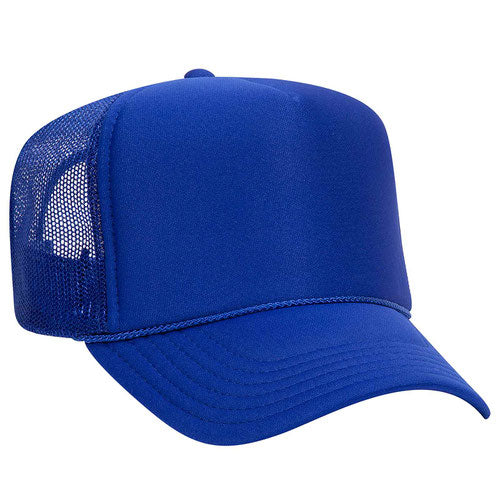 Custom Embroidered Trucker Hat with Mesh Back - Includes one 4in W x 2.25in H Embroidery