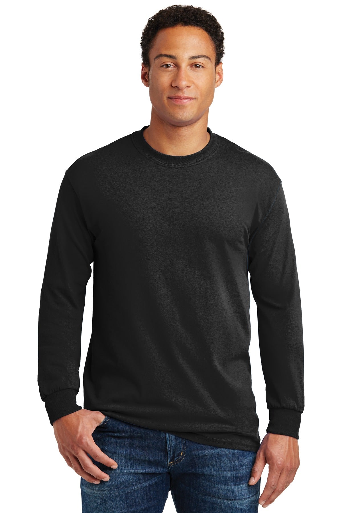 Custom Embroidered - Gildan® - Heavy Cotton™ 100% Cotton Long Sleeve T-Shirt. 5400
