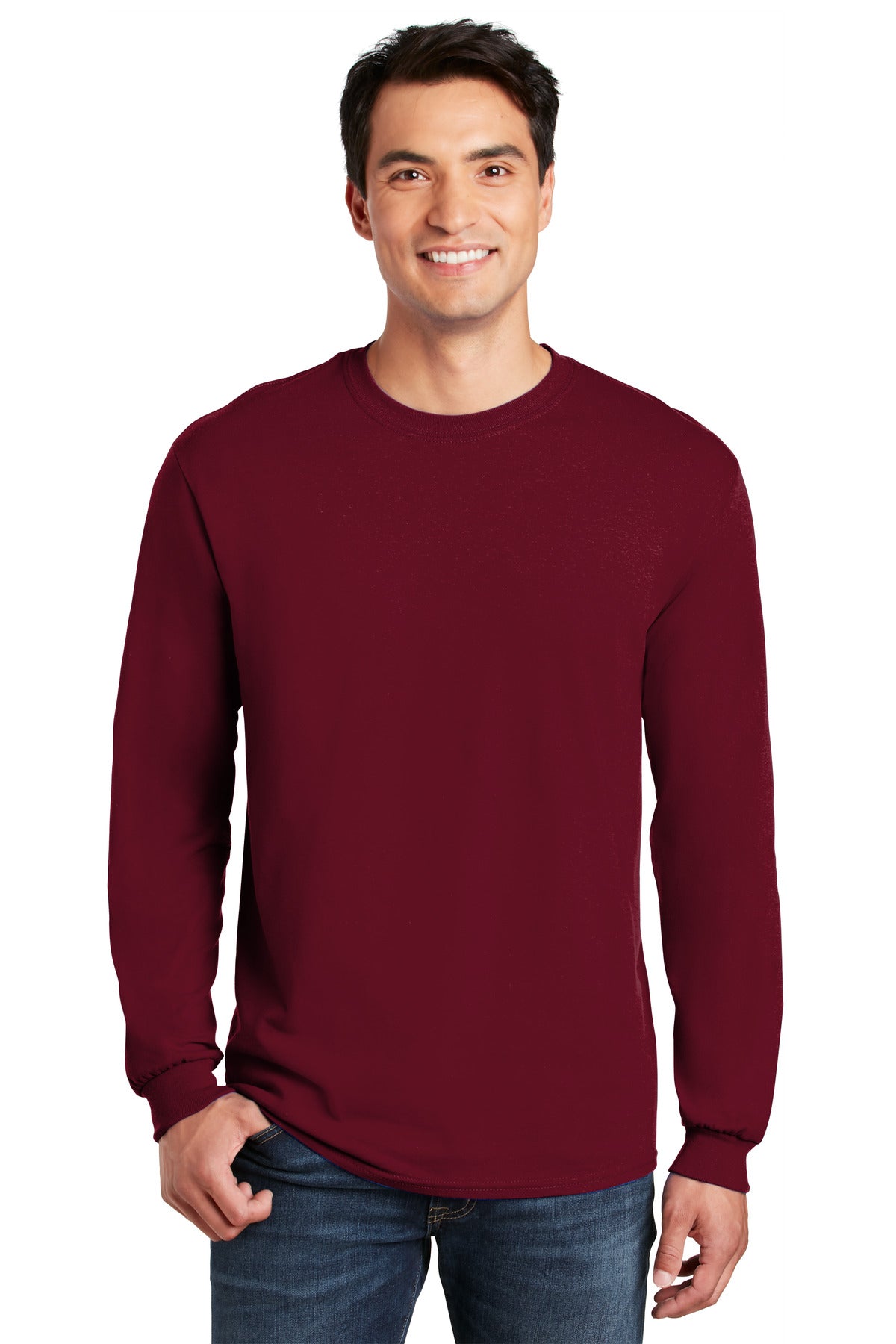 Custom Embroidered - Gildan® - Heavy Cotton™ 100% Cotton Long Sleeve T-Shirt. 5400