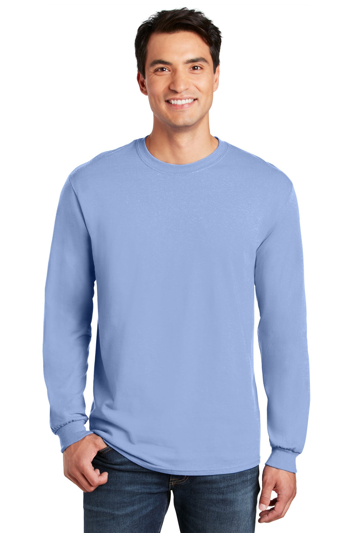 Custom Embroidered - Gildan® - Heavy Cotton™ 100% Cotton Long Sleeve T-Shirt. 5400