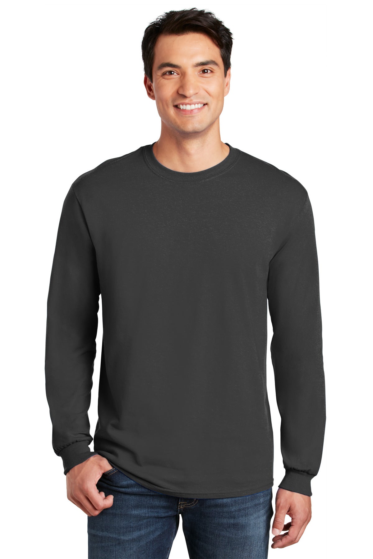 Custom Embroidered - Gildan® - Heavy Cotton™ 100% Cotton Long Sleeve T-Shirt. 5400