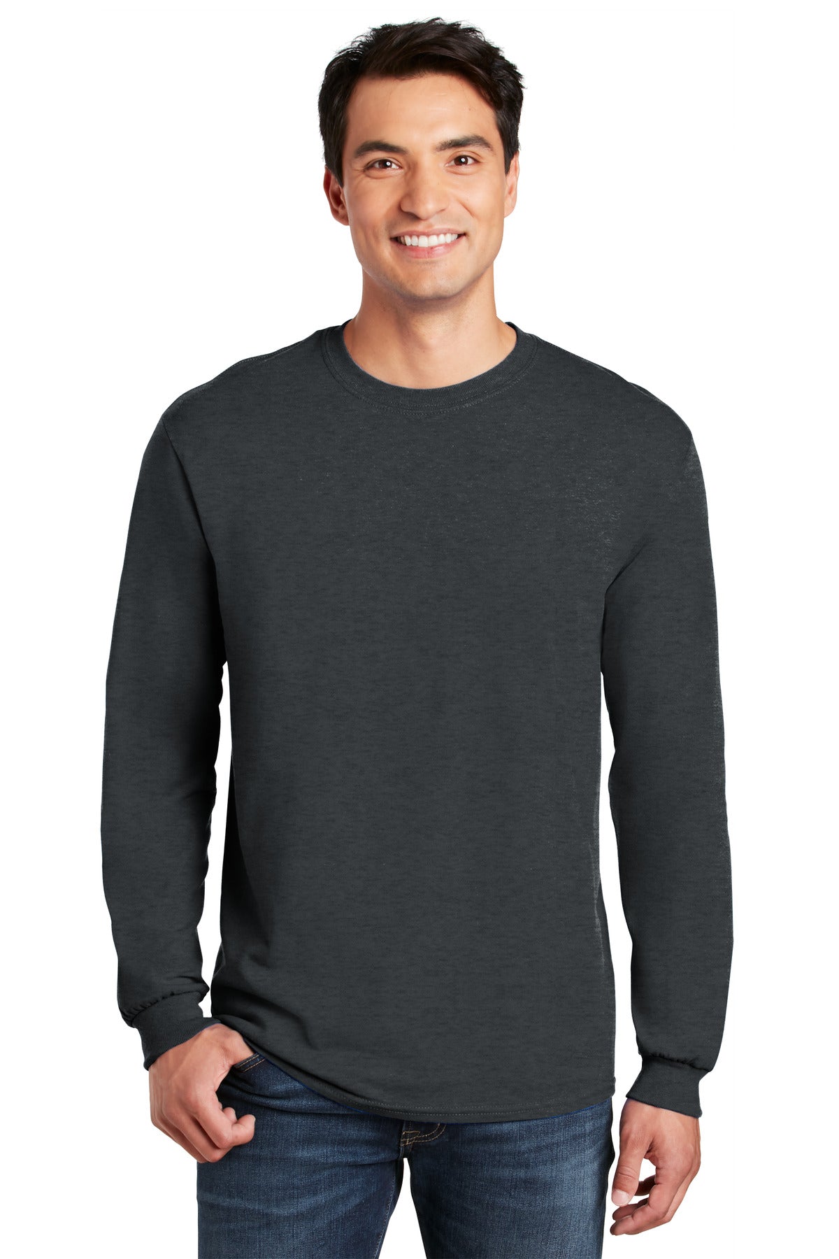 Custom Embroidered - Gildan® - Heavy Cotton™ 100% Cotton Long Sleeve T-Shirt. 5400