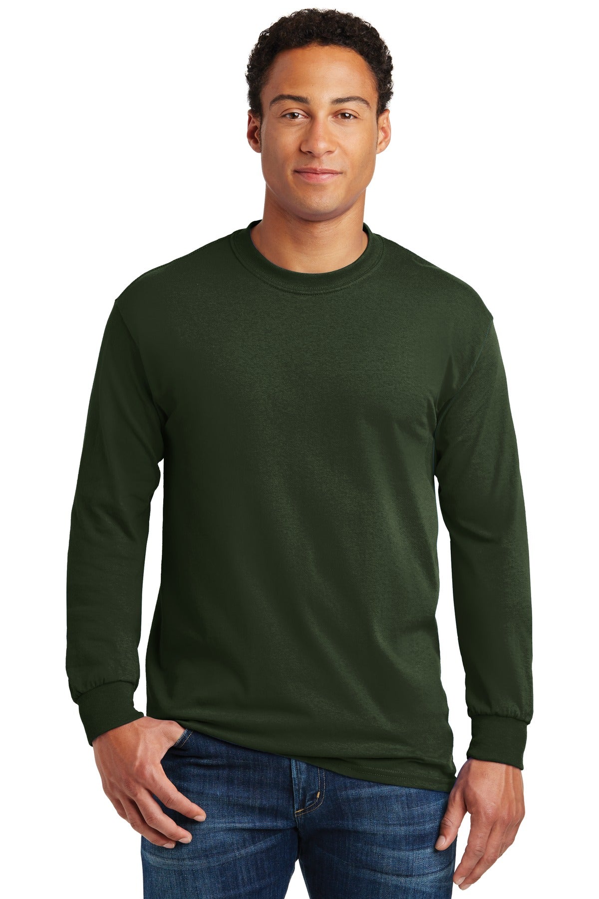 Custom Embroidered - Gildan® - Heavy Cotton™ 100% Cotton Long Sleeve T-Shirt. 5400