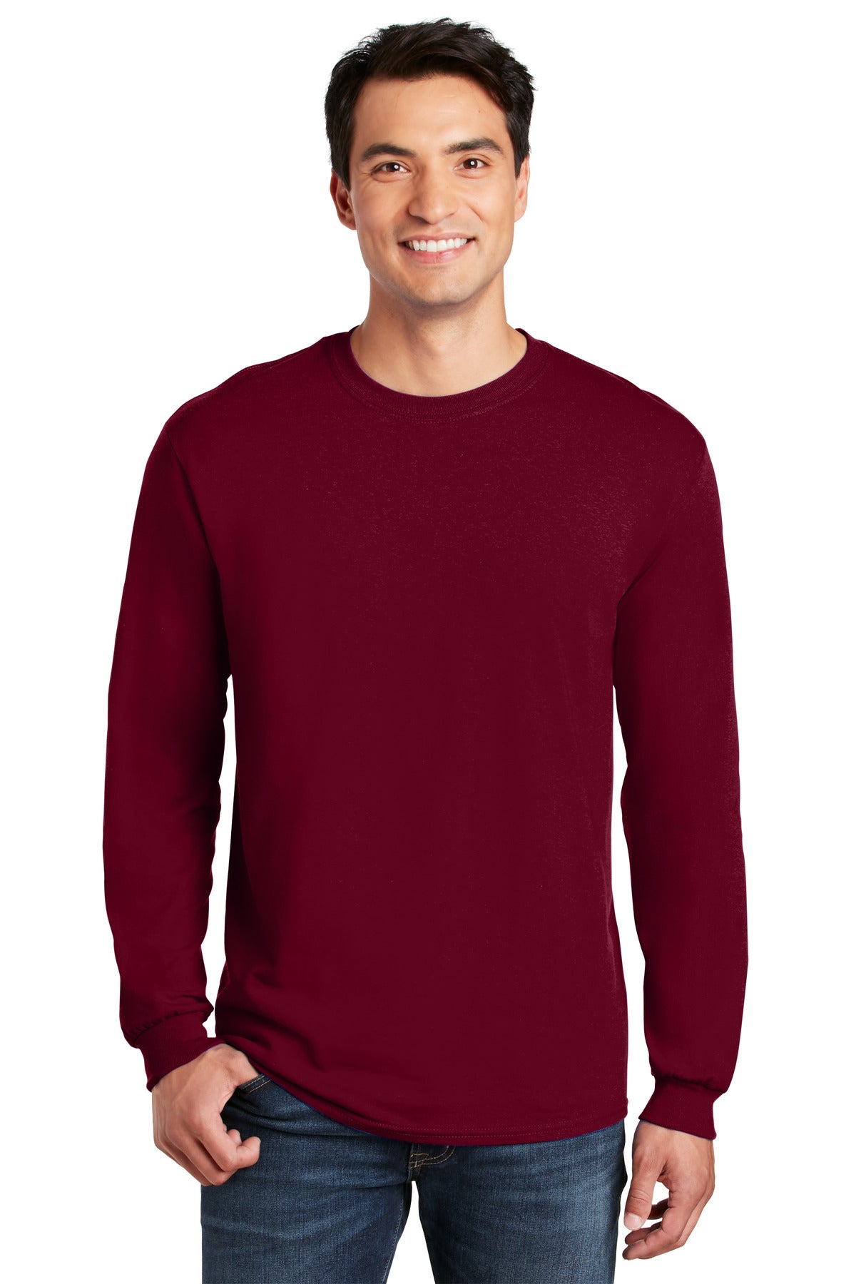 Custom Embroidered - Gildan® - Heavy Cotton™ 100% Cotton Long Sleeve T-Shirt. 5400