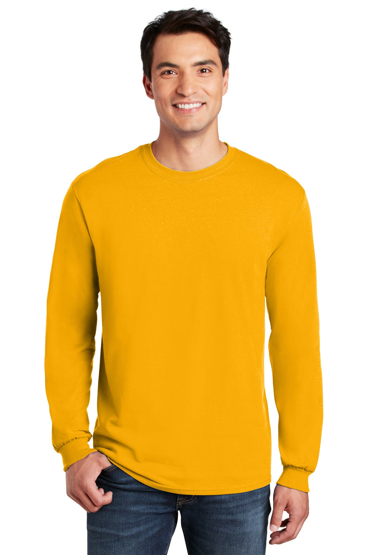 Custom Embroidered - Gildan® - Heavy Cotton™ 100% Cotton Long Sleeve T-Shirt. 5400