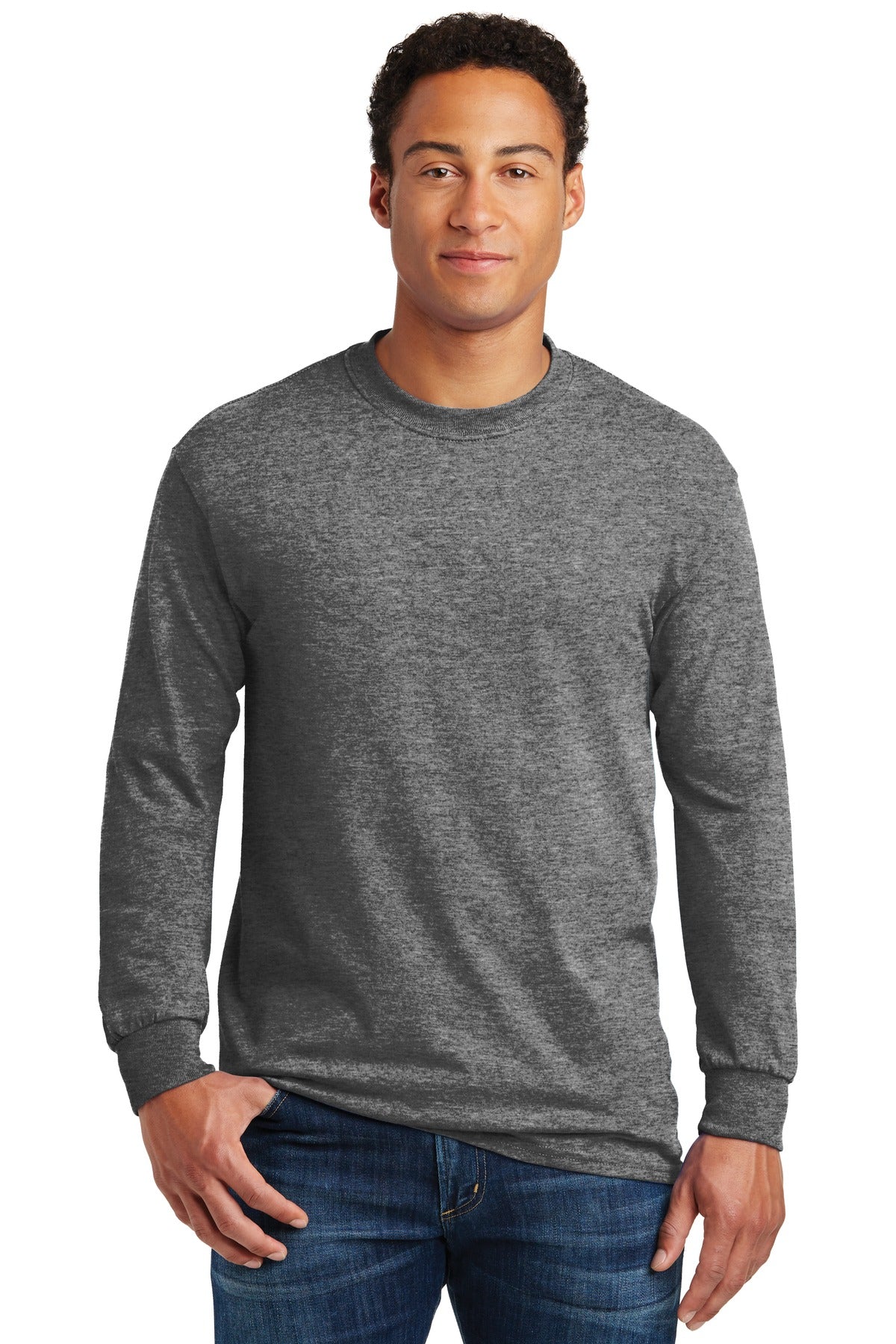 Custom Embroidered - Gildan® - Heavy Cotton™ 100% Cotton Long Sleeve T-Shirt. 5400