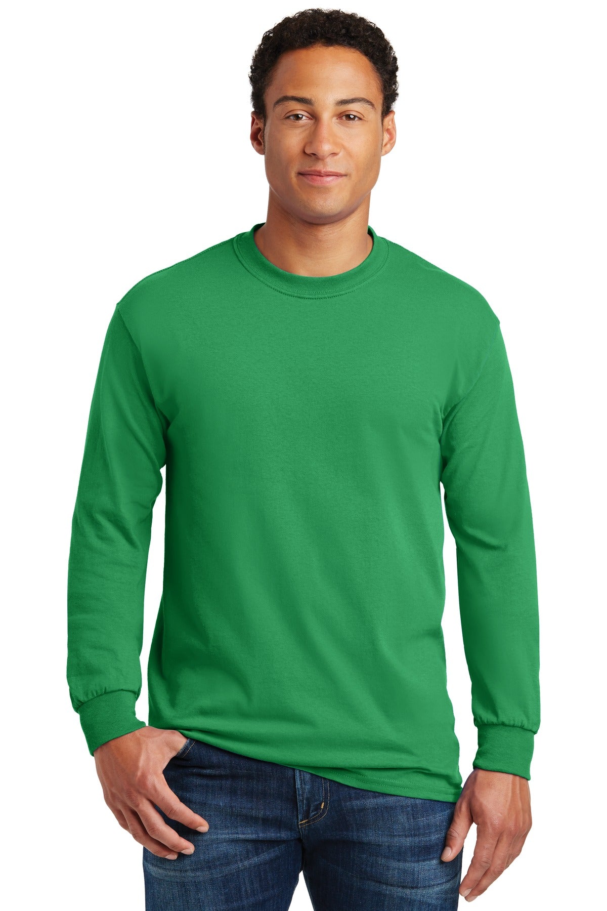 Custom Embroidered - Gildan® - Heavy Cotton™ 100% Cotton Long Sleeve T-Shirt. 5400