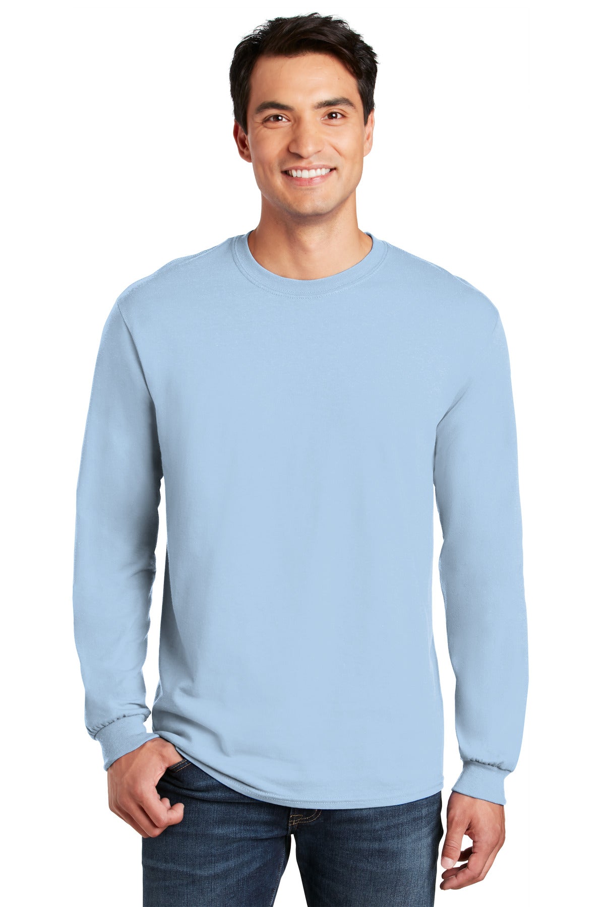 Custom Embroidered - Gildan® - Heavy Cotton™ 100% Cotton Long Sleeve T-Shirt. 5400