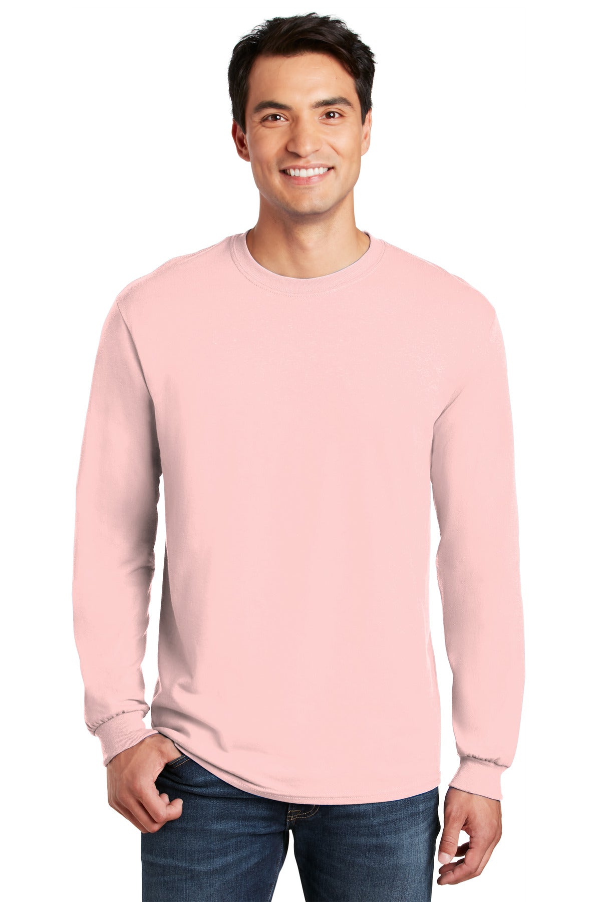 Custom Embroidered - Gildan® - Heavy Cotton™ 100% Cotton Long Sleeve T-Shirt. 5400