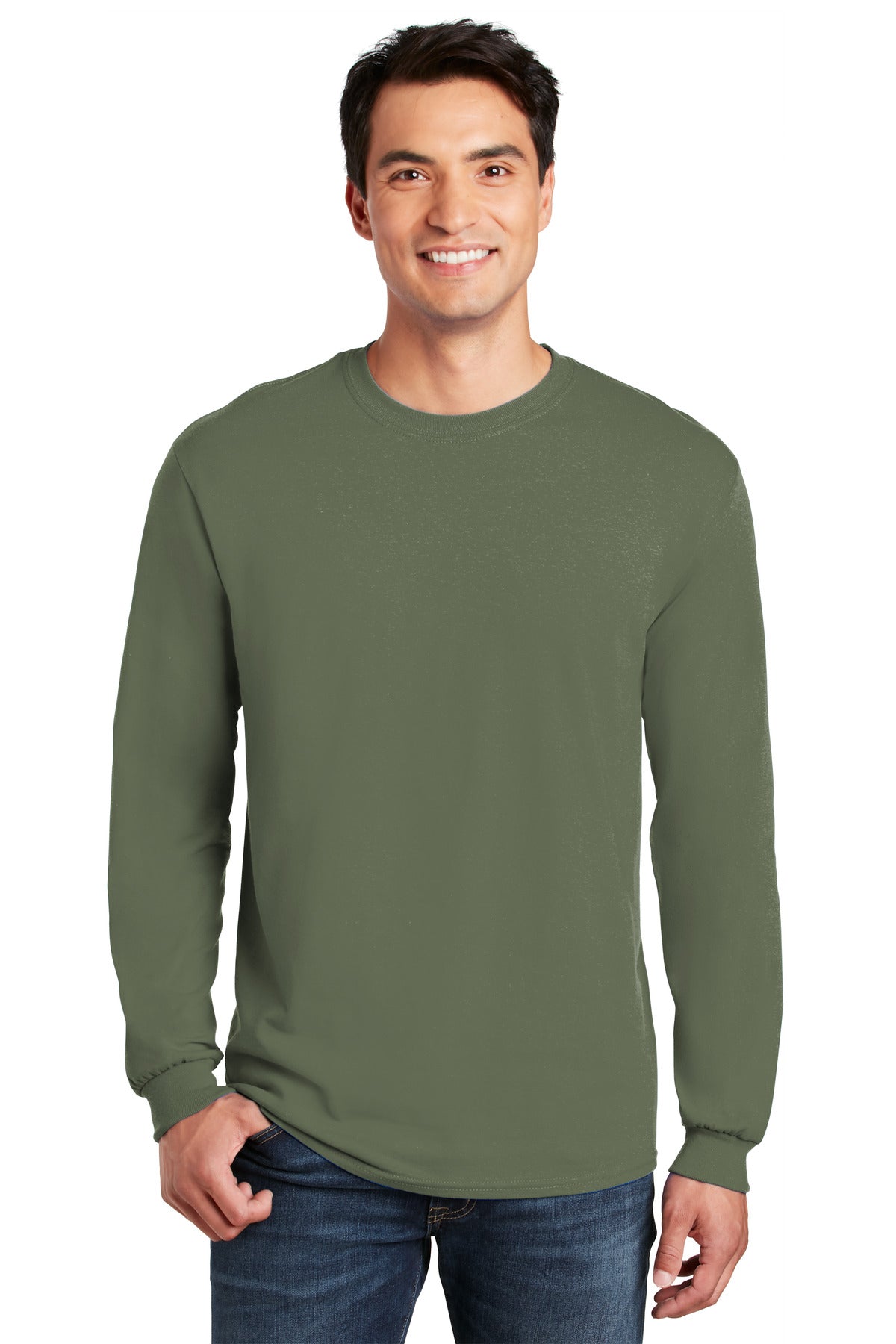 Custom Embroidered - Gildan® - Heavy Cotton™ 100% Cotton Long Sleeve T-Shirt. 5400