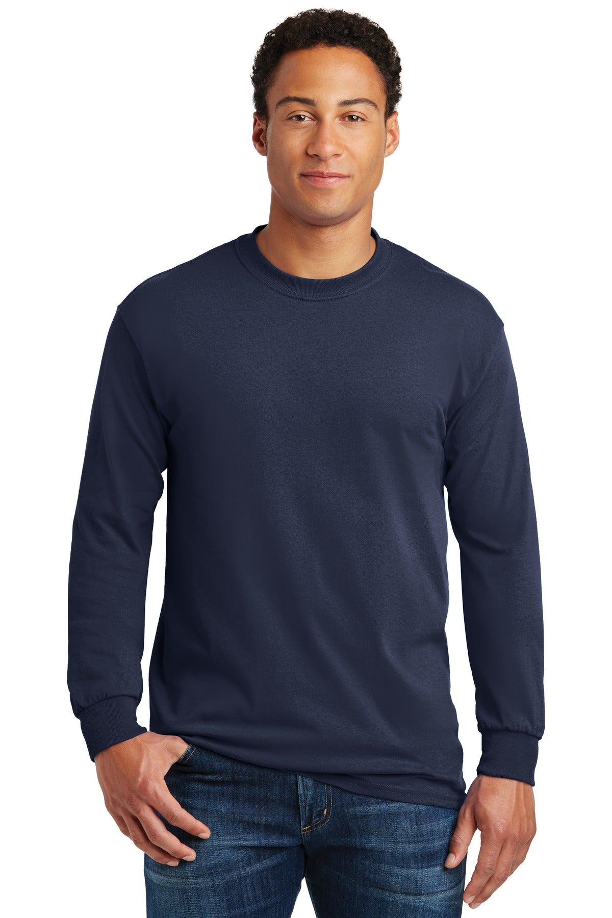 Custom Embroidered - Gildan® - Heavy Cotton™ 100% Cotton Long Sleeve T-Shirt. 5400