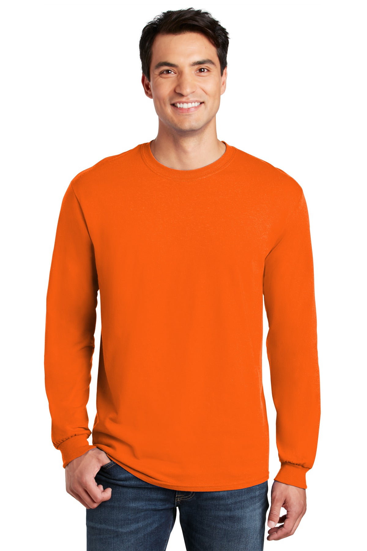 Custom Embroidered - Gildan® - Heavy Cotton™ 100% Cotton Long Sleeve T-Shirt. 5400