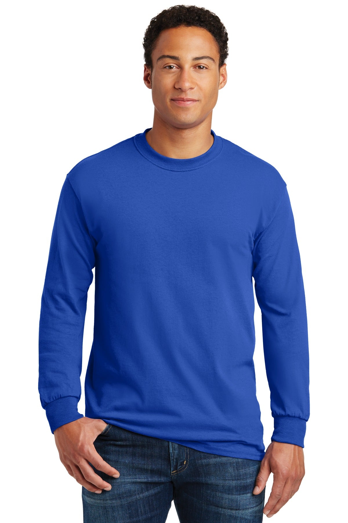 Custom Embroidered - Gildan® - Heavy Cotton™ 100% Cotton Long Sleeve T-Shirt. 5400