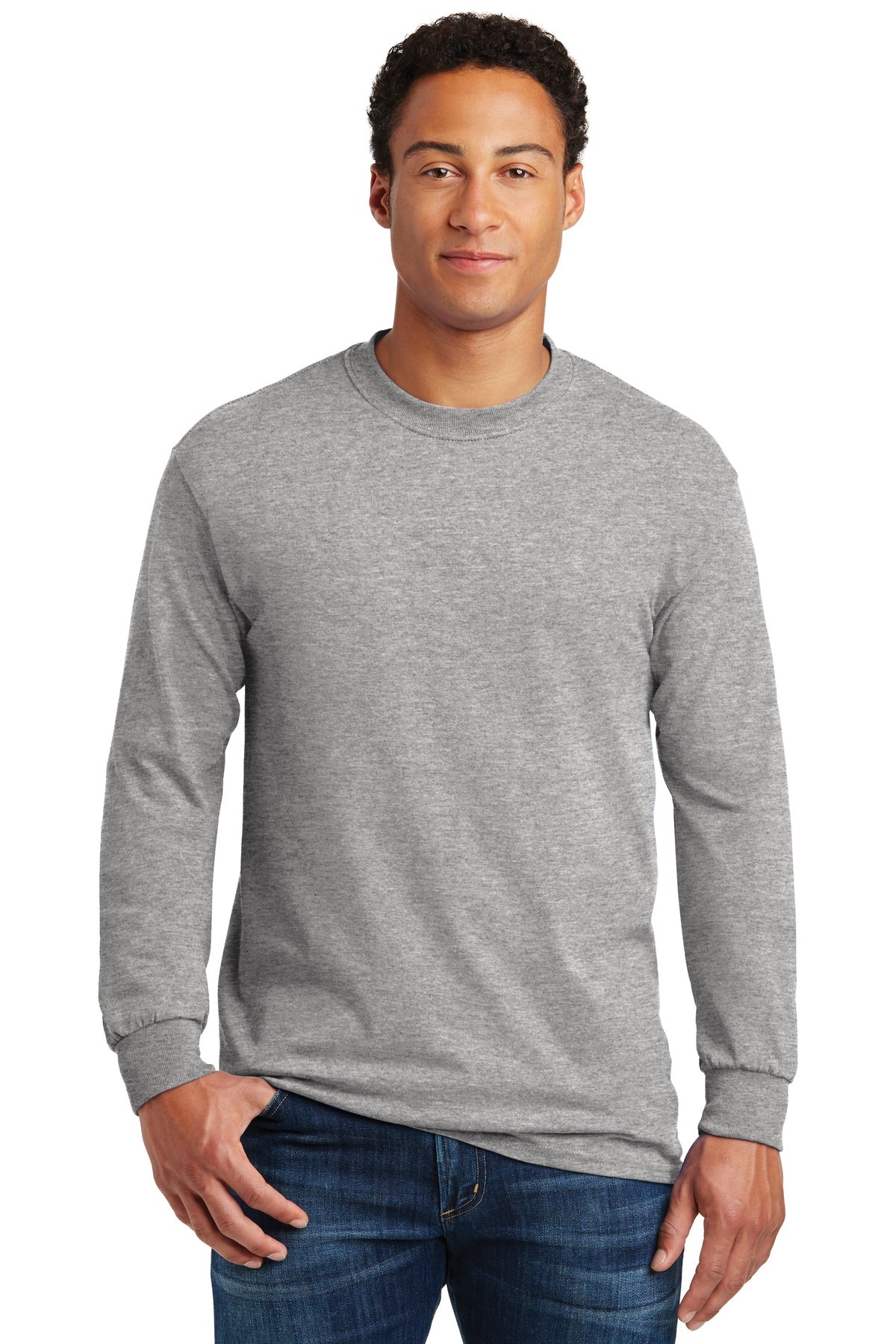 Custom Embroidered - Gildan® - Heavy Cotton™ 100% Cotton Long Sleeve T-Shirt. 5400