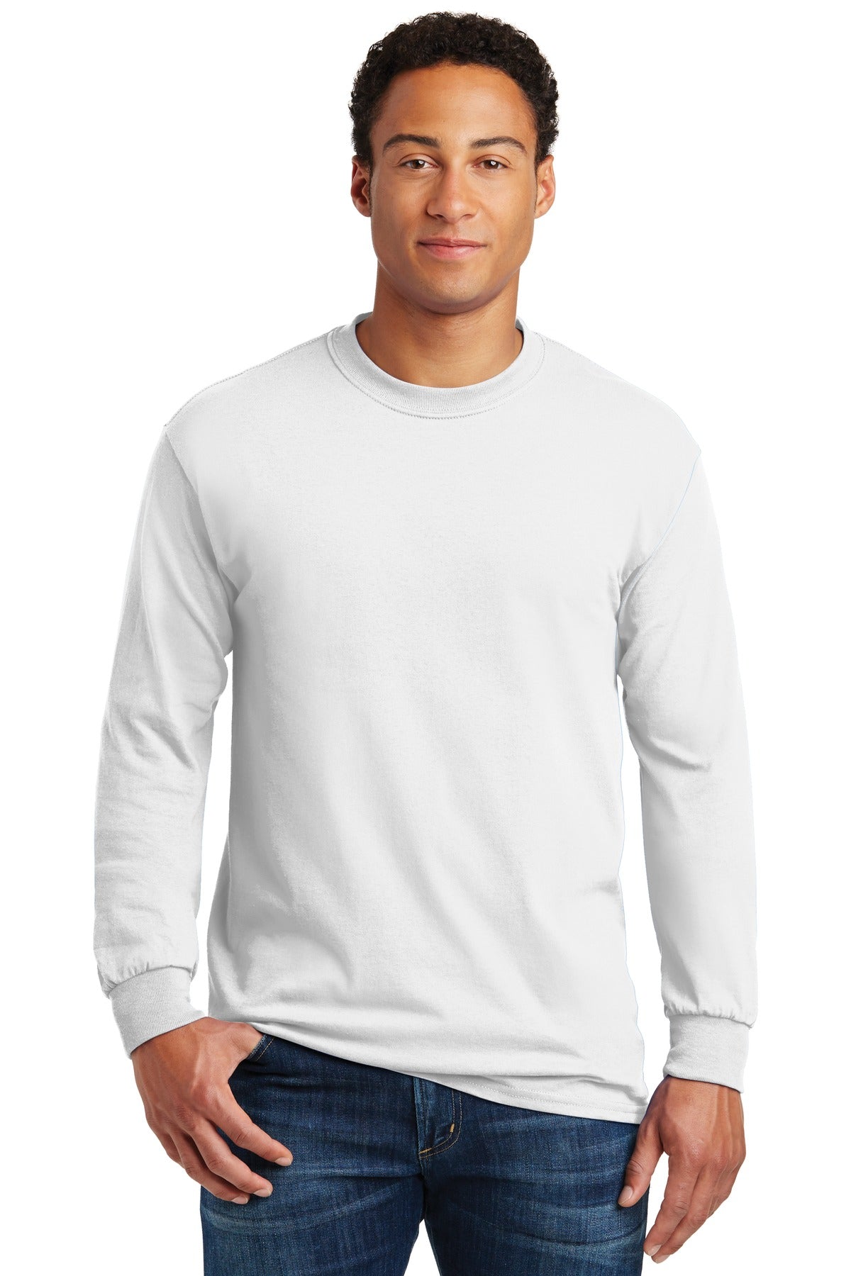 Custom Embroidered - Gildan® - Heavy Cotton™ 100% Cotton Long Sleeve T-Shirt. 5400